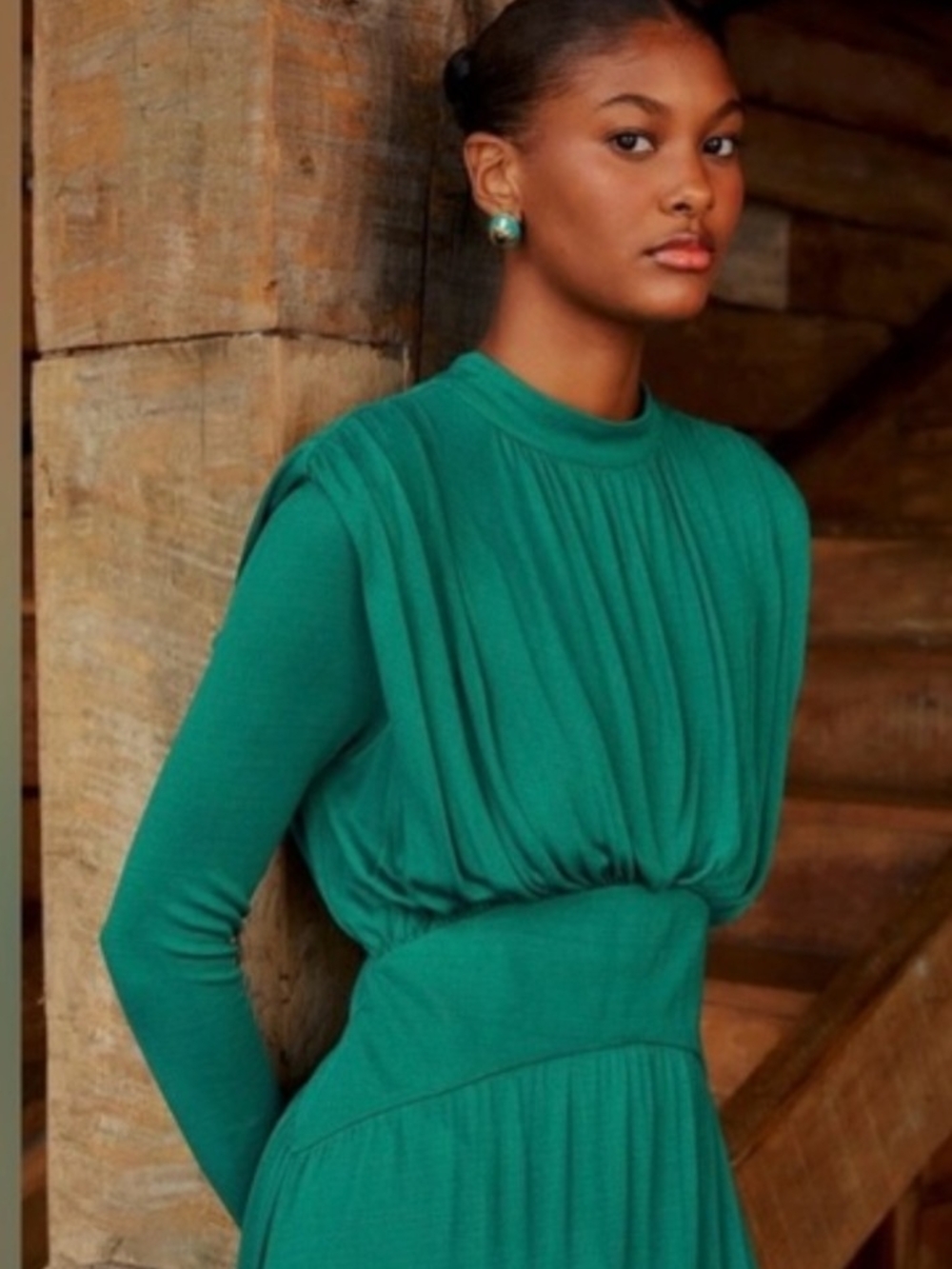 🌼B2G1🌼 FARM Rio Teal Long-Sleeve Maxi Dress - Picture 2 of 13